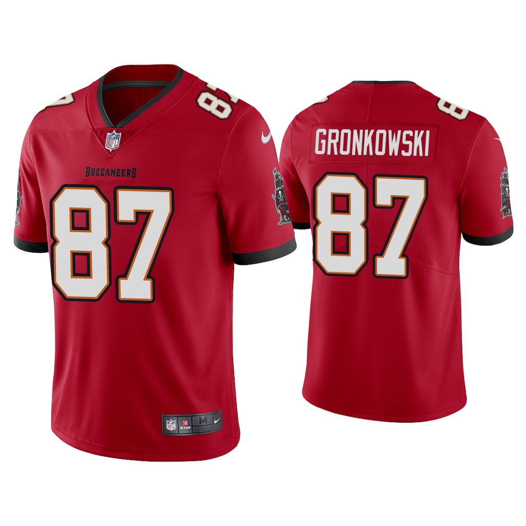Men Tampa Bay Buccaneers #87 Rob Gronkowski Vapor Limited Red NFL Jerseys->tampa bay buccaneers->NFL Jersey